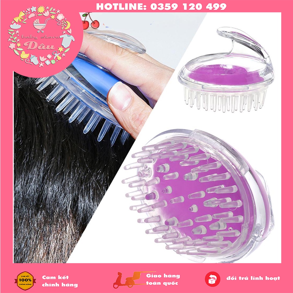 Lược gội đầu kích thích mọc tóc, lược gội, massage da đầu tiện lợi bằng silicon mềm mại - tiệm nhà dâu