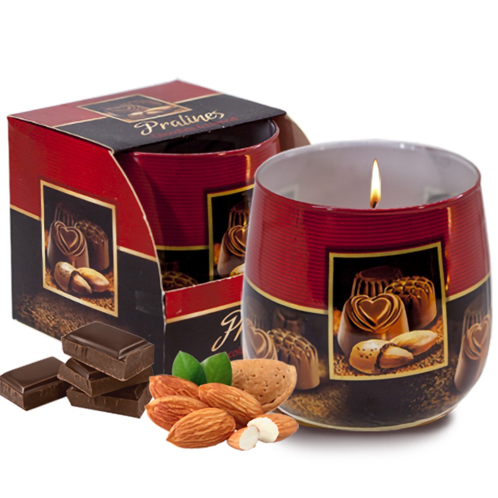 ( SÔCÔLA HẠNH NHÂN ) Ly nến thơm tinh dầu Bartek 100g khử mùi, trang trí, nến thơm phòng thiên nhiên cao cấp nhập khẩu