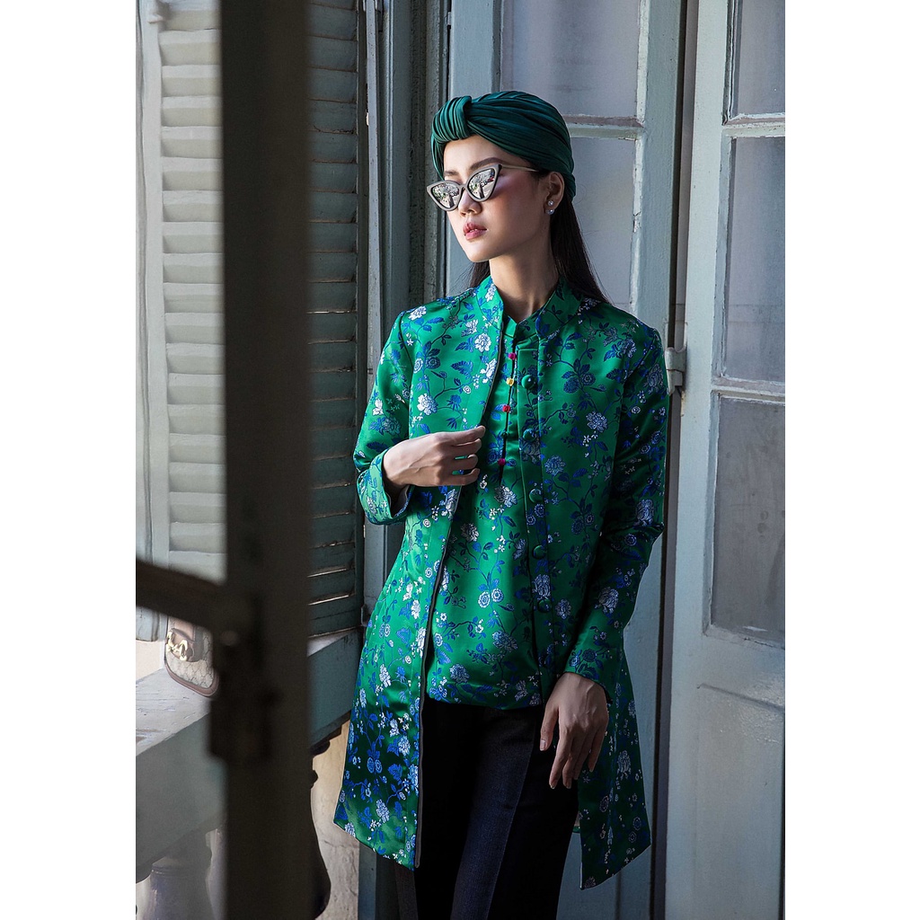 Vải gấm dệt hoa hồng có dây
