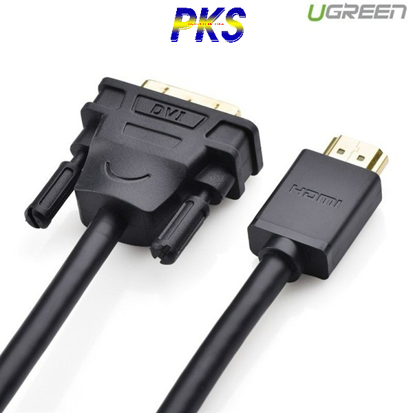 Cáp HDMI to DVI 24+1 dài 5m mạ vàng cao cấp Ugreen 10137 HD106