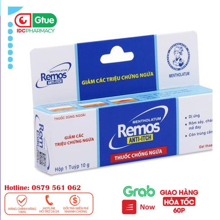 [CHÍNH HÃNG] GEL GIẢM CÁC TRIỆU CHỨNG NGỨA REMOS ANTI - ITCH CREAM 10G_ [IDC]