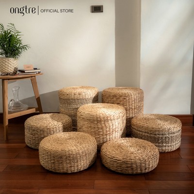 Đôn Lục Bình Đan Thủ Công ONGTRE, Ghế Đôn Decor, Trang Trí Nhà Cửa, Handmade, Hàng Xuất Khẩu