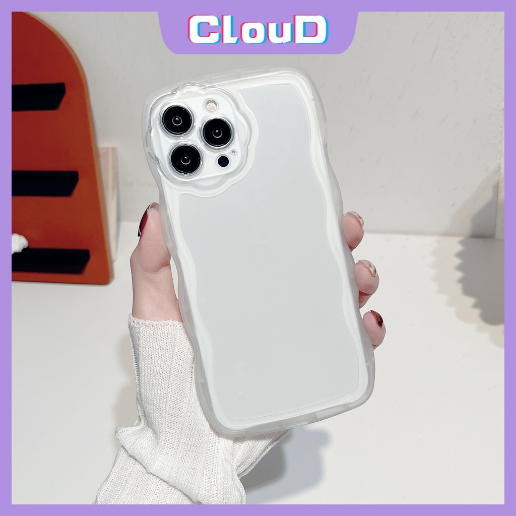 Ốp Điện Thoại Tpu Mềm Trong Suốt Chống Sốc Màu Kẹo Viền Lượn Sóng Cho IPhone 13 11 12 Pro Max XR 7plus 8plus XS X 7 8