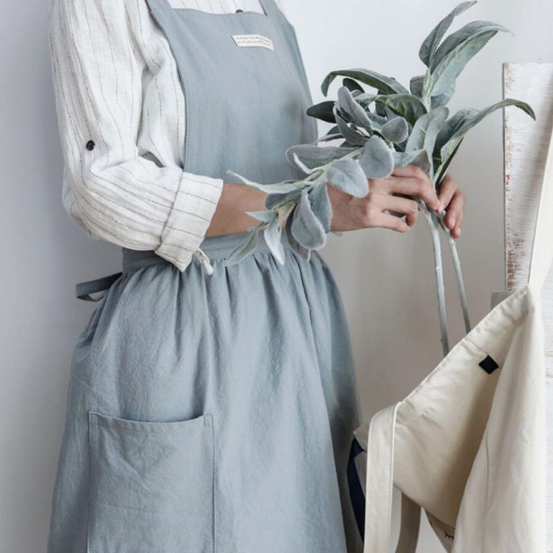 Tạp dề xếp li thời trang thanh lịch dành cho nữ phong cách hàn quốc