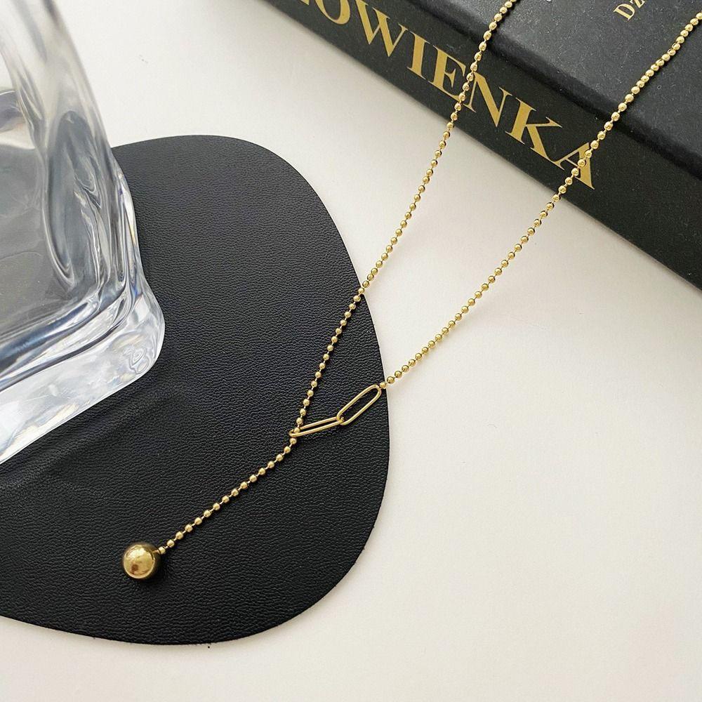 Vòng cổ Họa Tiết Hình Học Sáng Tạo Đơn Giản Cho Nữ|Màu Sắc Vòng cổ Dài Mặt Hình Kẹp Giấy Nhiều Màu