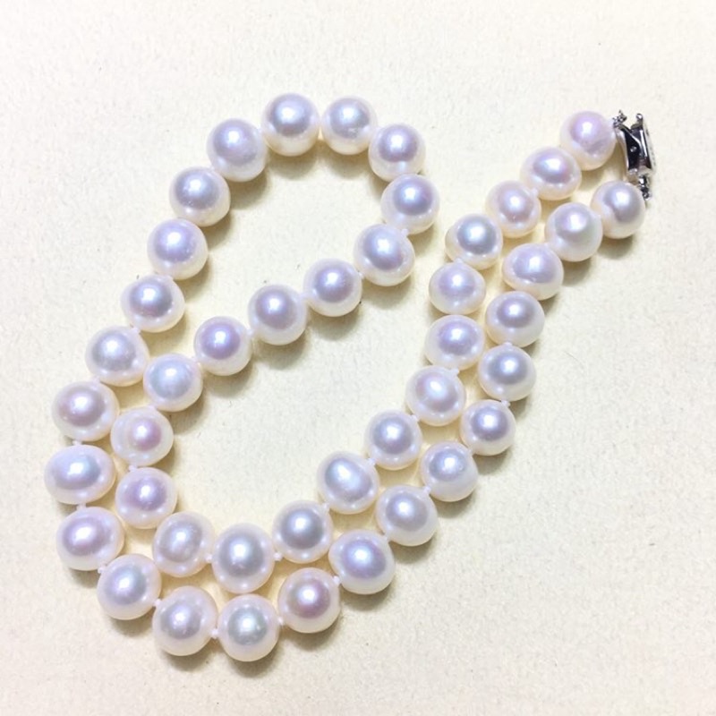 Chuỗi đeo cổ hạt tròn lớn 10ly bằng bạc 925