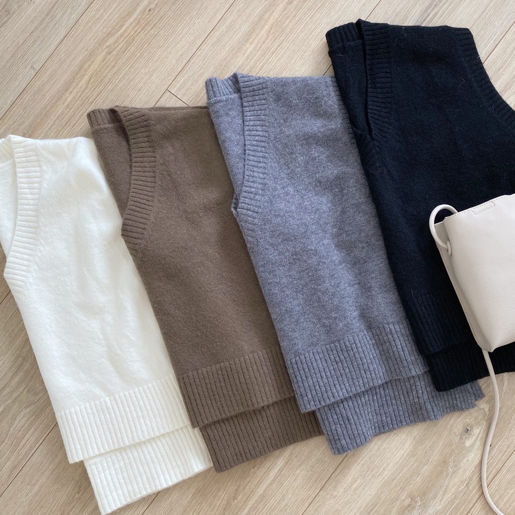 Áo gile len cổ V trơn _ A0241 | BigBuy360 - bigbuy360.vn