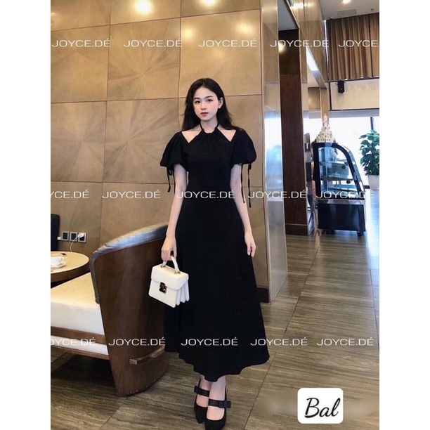 Váy cổ yếm hở vai tay bồng dáng xoè tiểu thư sang chảnh(kèm video ảnh thật chụp canh) | BigBuy360 - bigbuy360.vn