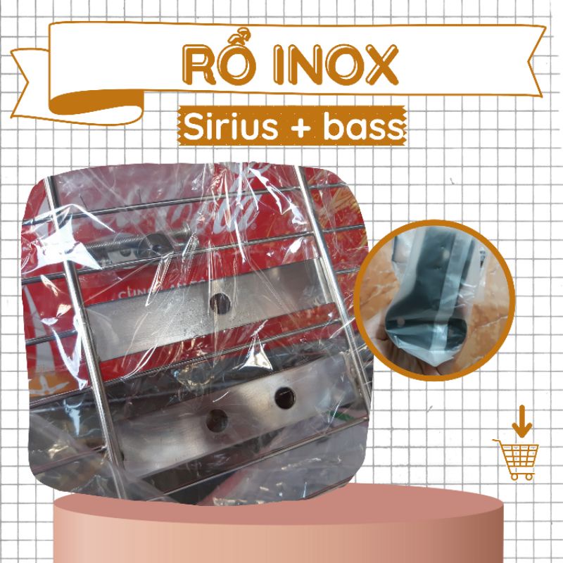 Rổ xe inox loại 1 kèm 3 ốc. Đủ cho các loại xe.