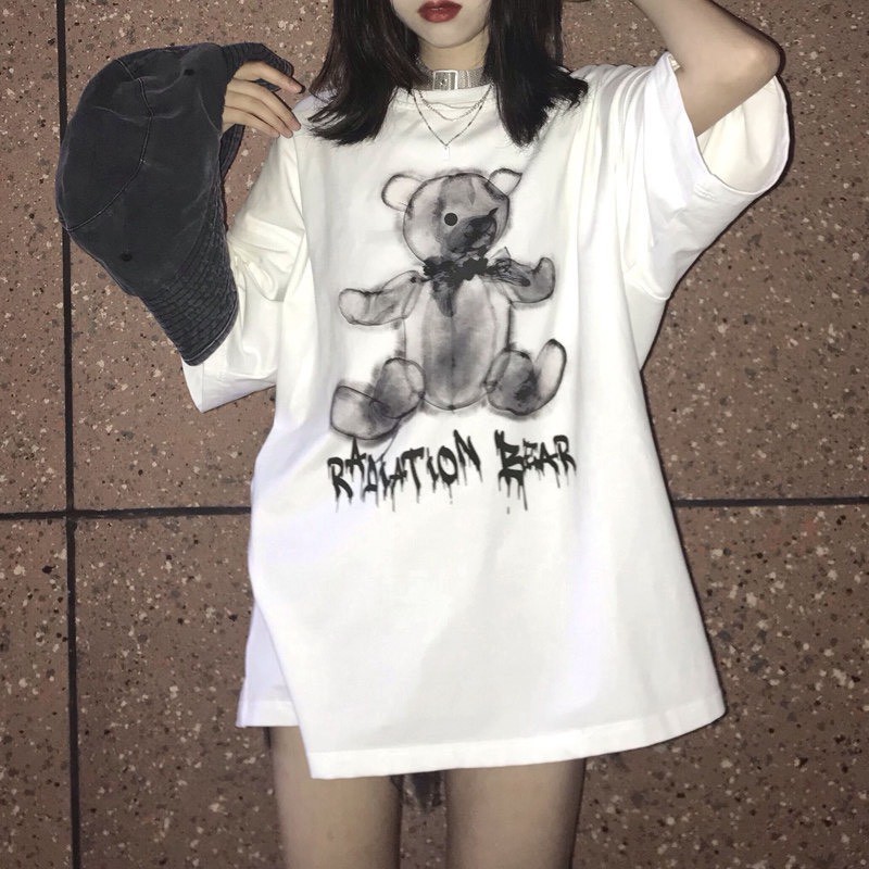[Mã FAMARAL2 giảm 10K đơn 50K] Áo thun tay lỡ Unisex NEKOSG, áo phông form rộng HT69
