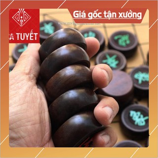 [Nội Thất Mộc] Quân cờ tướng gỗ Mun Nam Phi 4.0cm (chữ nổi) + Không HỘP