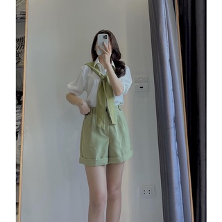 Set áo sơ mi thủy thủ kèm quần