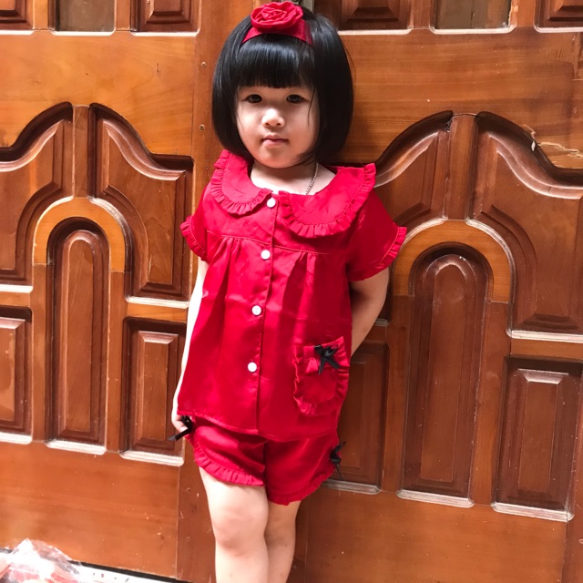 Bộ lụa satin bé