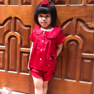 Bộ lụa satin bé