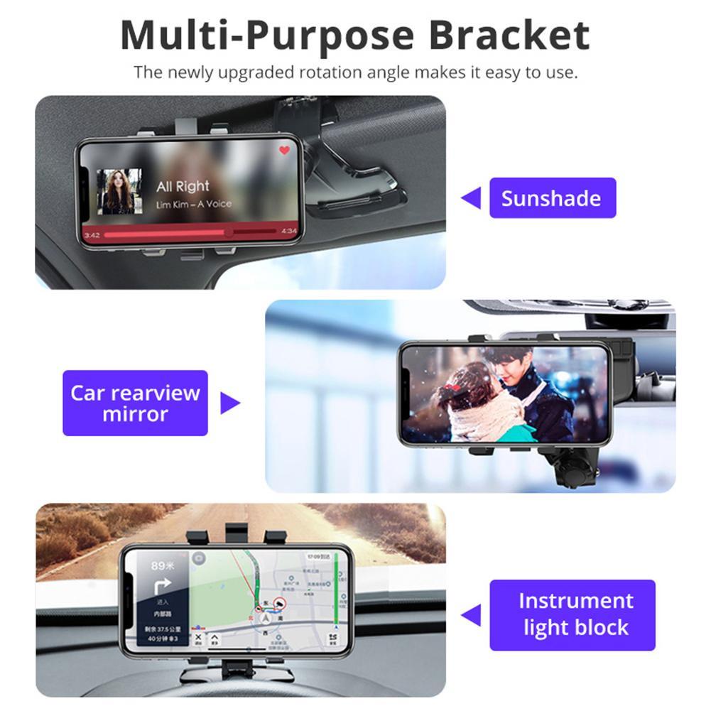 Giá đỡ điện thoại xoay được 1200 V1O8 thông dụng cho xe hơi