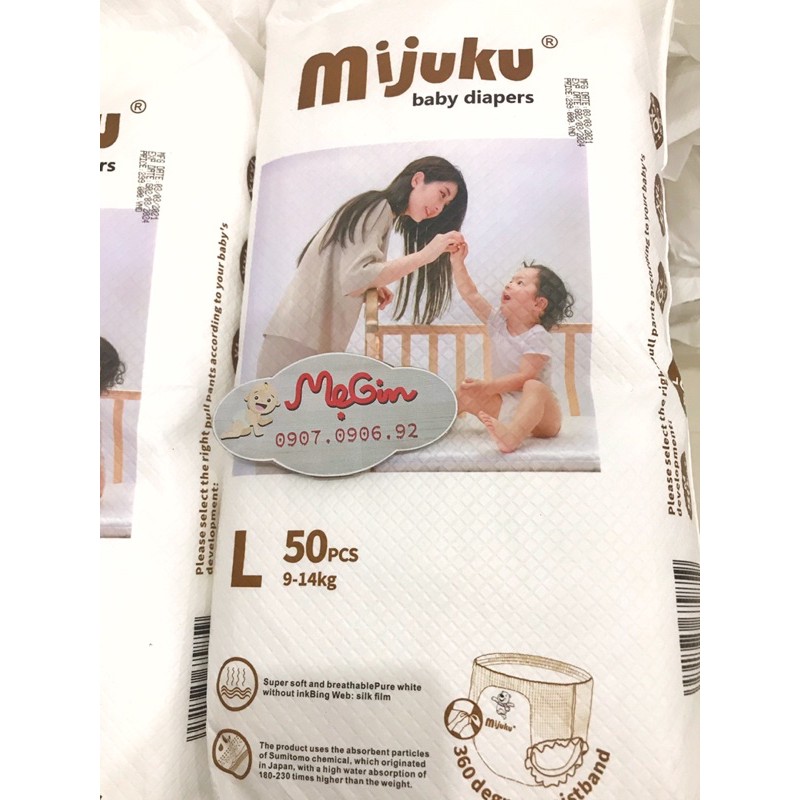 Tã dán và tã quần Mijuku cho bé sơ sinh - 18kg / đủ size/ S/ M/ L/ XL/ XXL/ XXXL