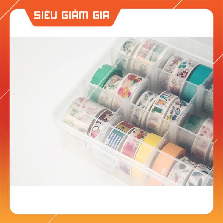 Hộp đựng washi tape chia ngăn vách rời 55*160*276