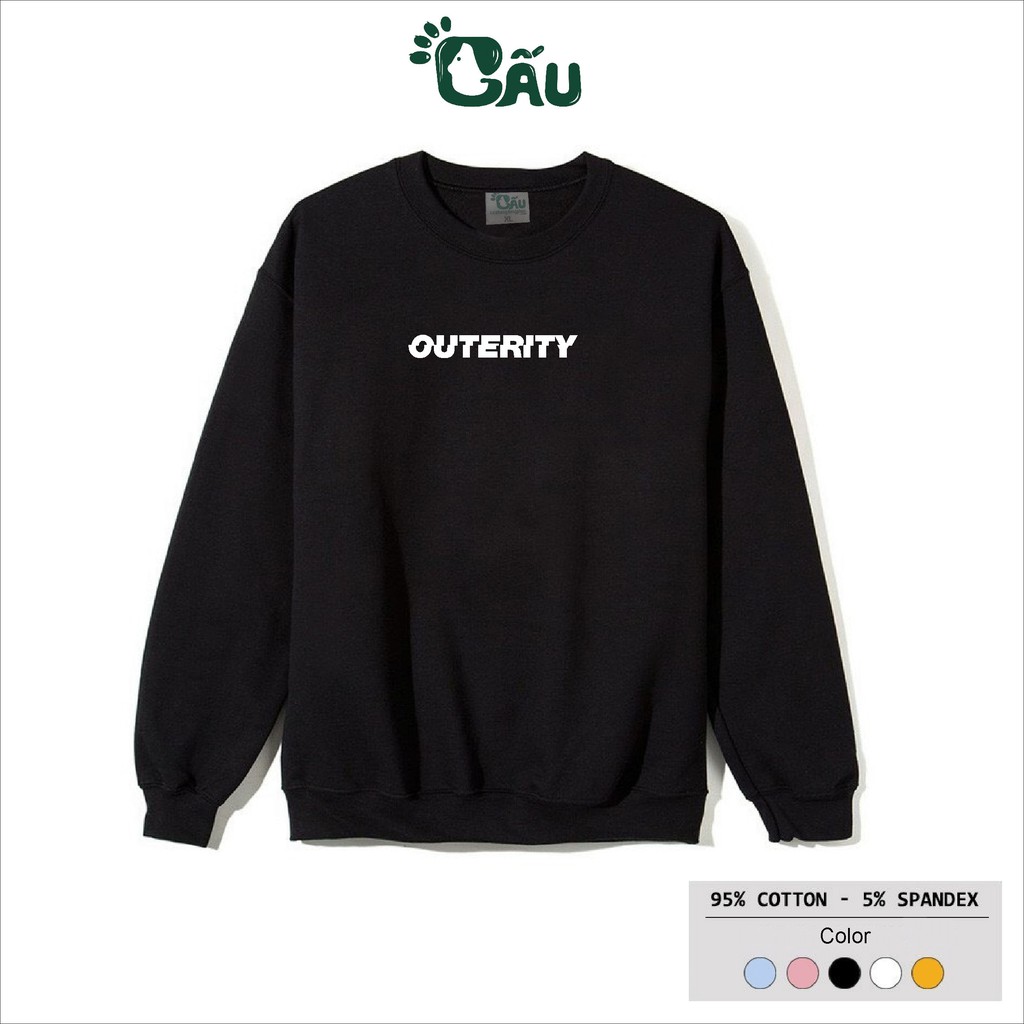Áo sweater vải thu đông co dãn, dày dặn mềm mịn form rộng phong cách Unisex - Sweater OUTERITY