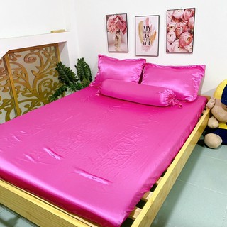 Bộ drap phi lụa màu mới 2020( khổ 1,8m ) không mền