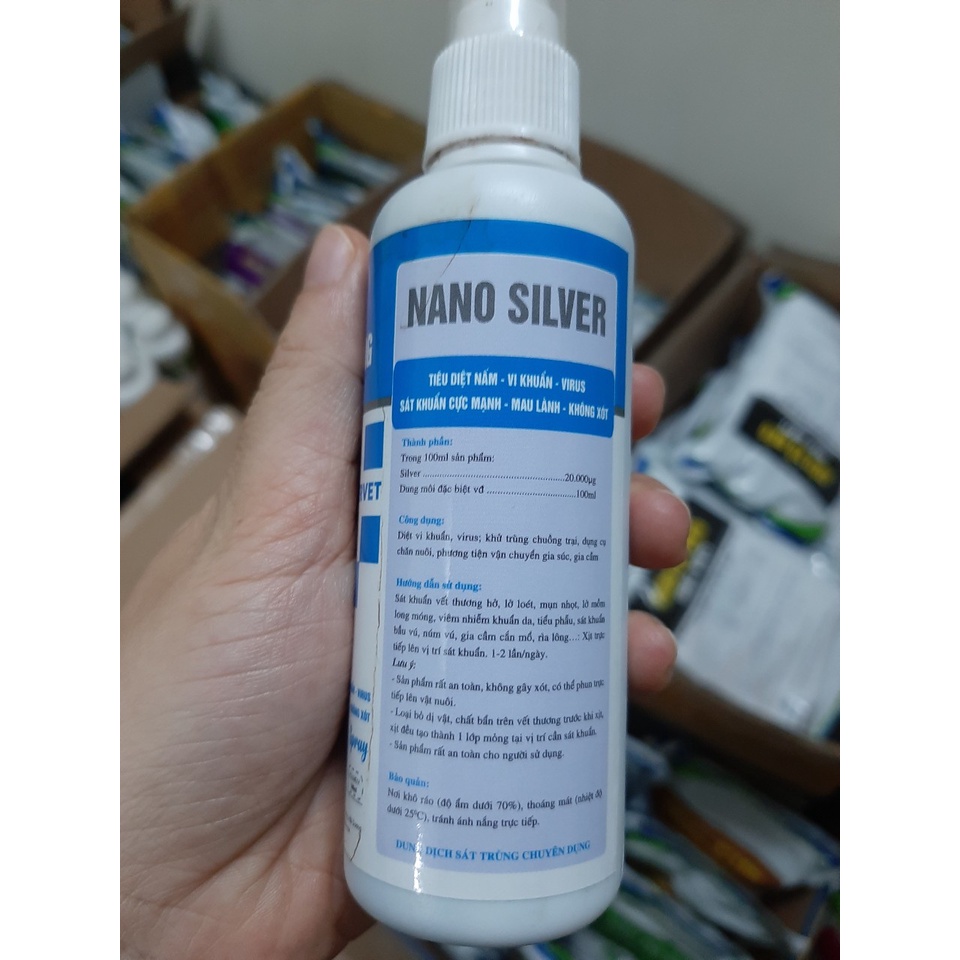 Vua sát trùng nano bạc SUPERVET , diệt 250 loại virus và 650 loại vi khuẩn dùng trong thú y cho gia súc, gia cầm