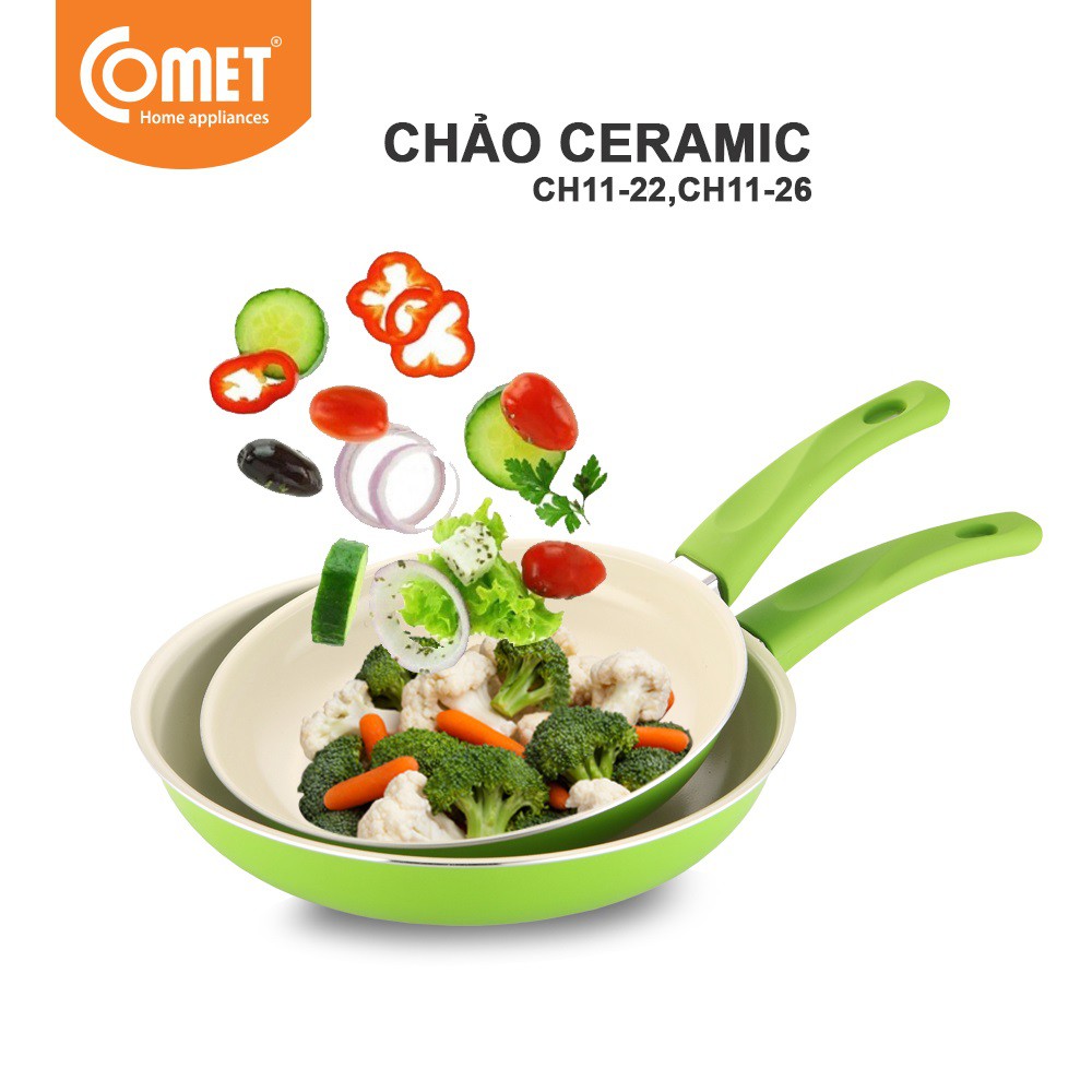 Combo 02 chảo chống dính Ceramic COMET - CH11-22&amp;26