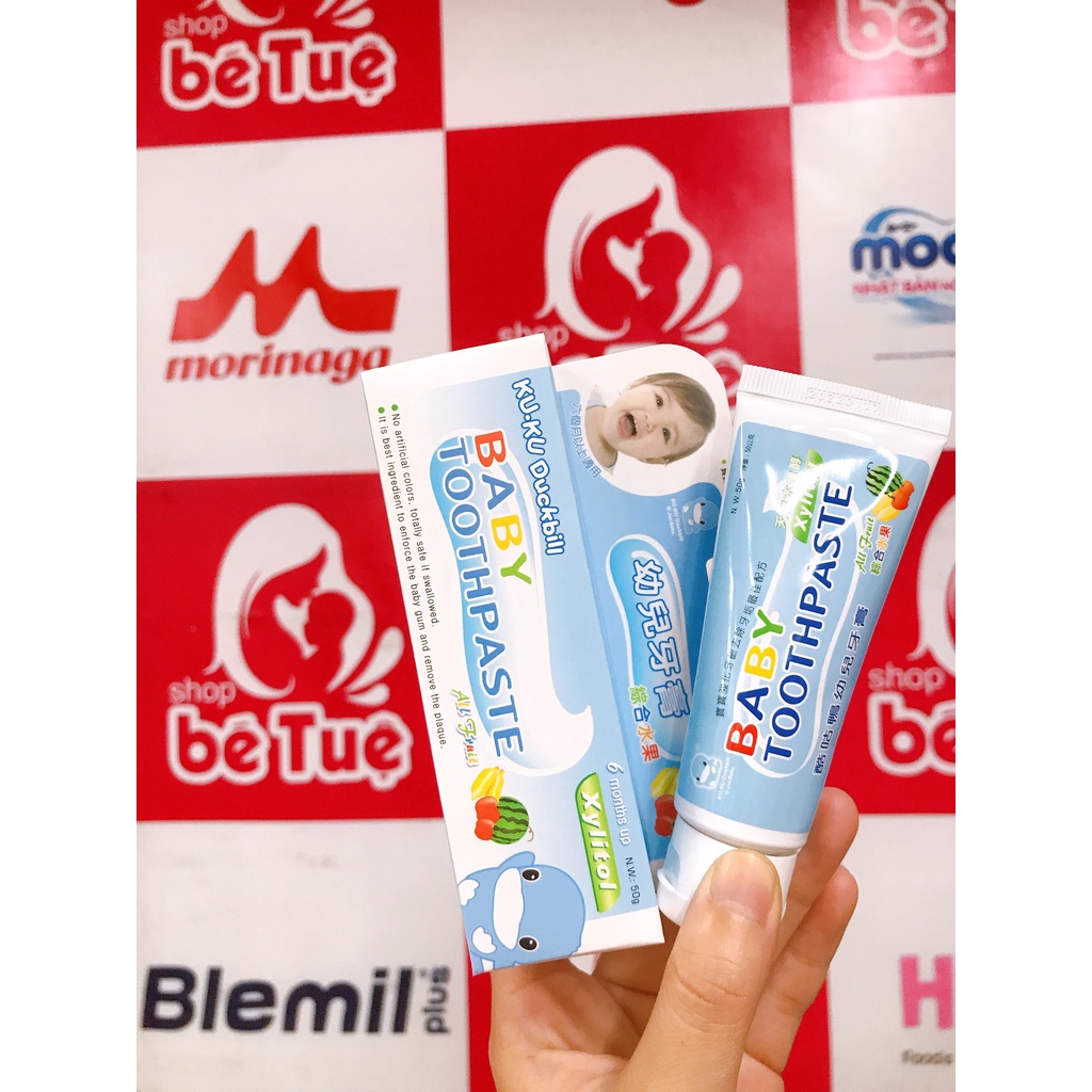 Kem Đánh Răng KUKU Duckbill 50g Cho Bé Từ 6 Tháng Tuổi