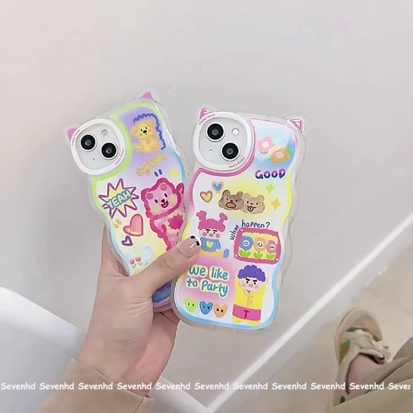 Ốp Điện Thoại Họa Tiết Hoạt Hình Dễ Thương Cho iPhone 14 13 12 11 Pro Max SE2020 X XR Xs Max 7 8 Plus