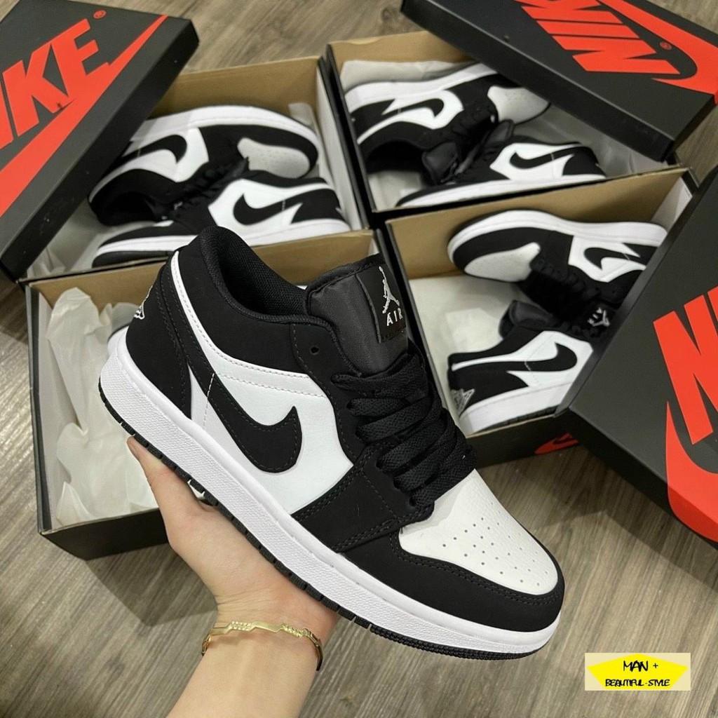 Giày thể thao Air Jordan 1 Low SE Black White (W) cá tính, siêu hot dành cho nam và nữ (ẢNH THẬT)