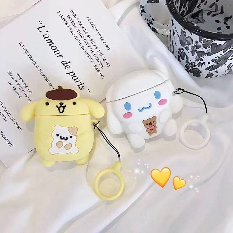 Vỏ bảo vệ hộp sạc tai nghe bluetooth hoạt hình xinh xắn thích hợp cho Airpods 1 / 2