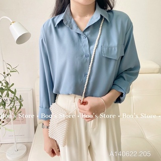 Áo Sơ mi cổ bẻ lệch vạt dài