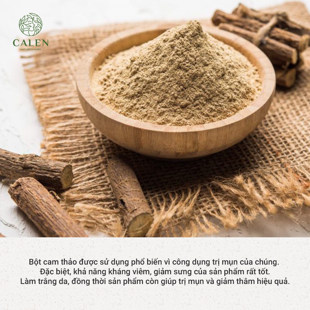 Bột cam thảo đắp mặt nguyên chất trắng da Calen  Calen Herb Powder