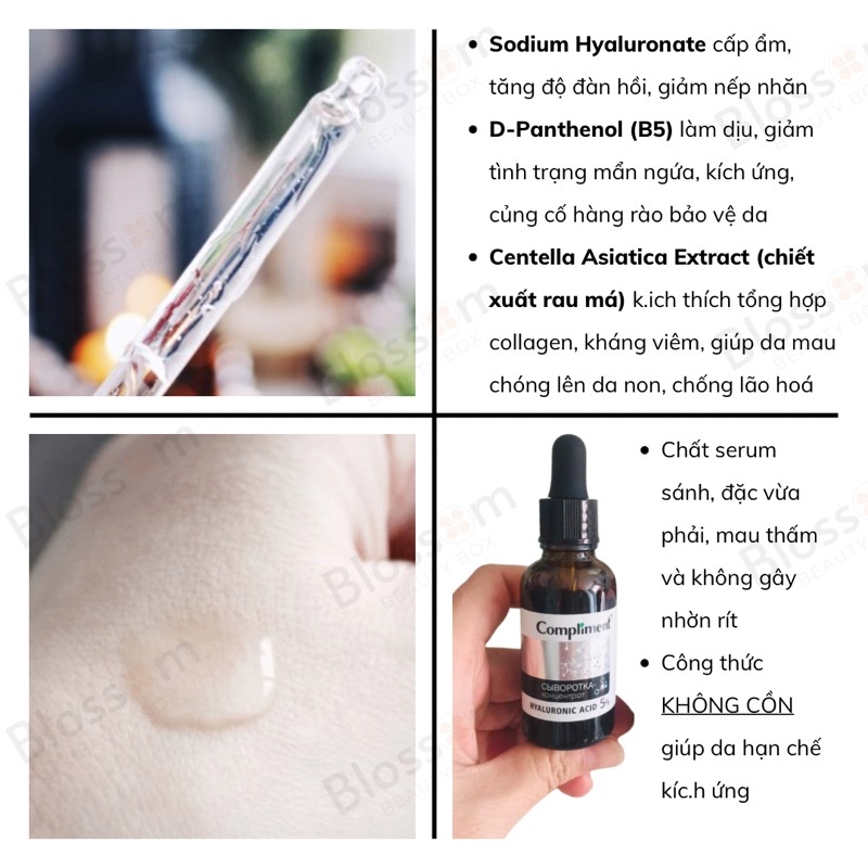 Serum cấp nước COMPLIMENT hyaluronic acid 5% HA