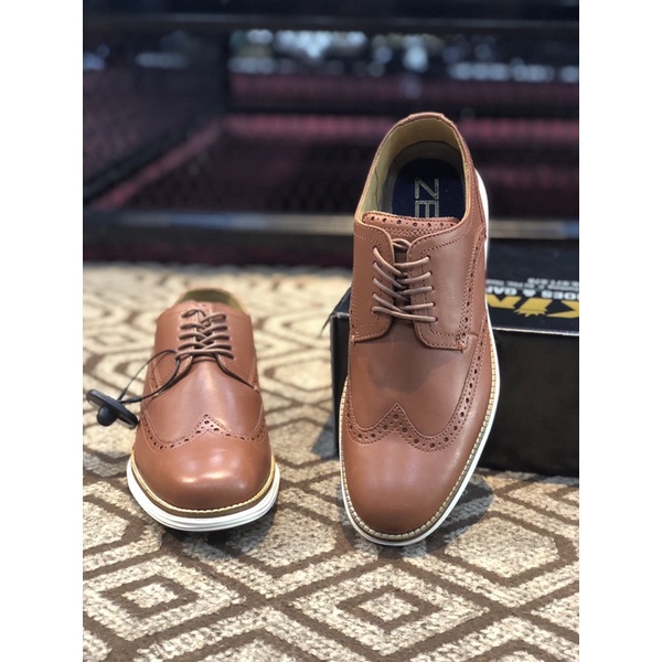 Giày tây da nam cao cấp, giày công sở nam Cole Haan chính hãng - Màu nâu, Size 40, 42