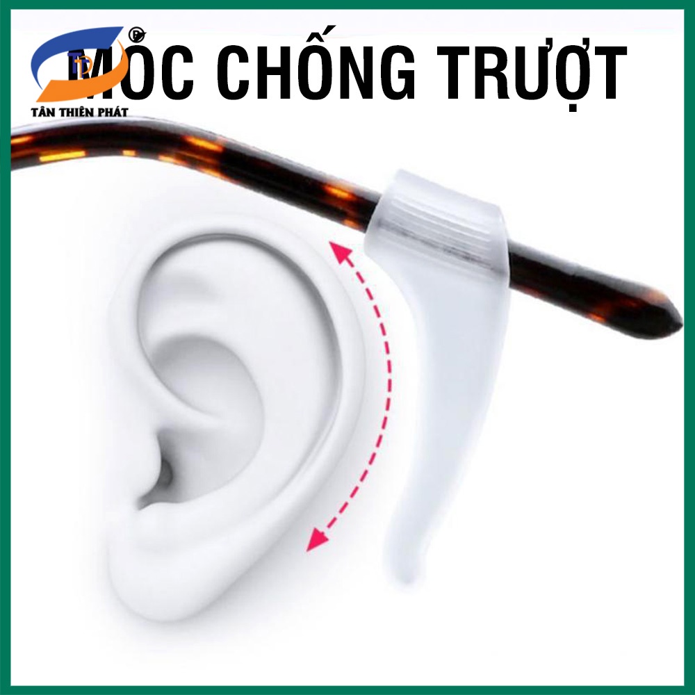 Móc chống trượt kính mát, gọng kính cận nam nữ chất liệu silicon dẻo nhiều màu