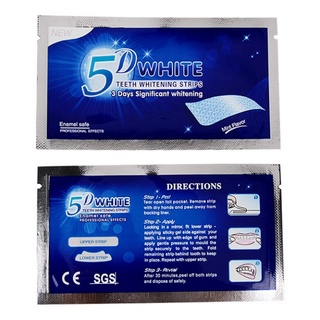 Full hộp 7 tờ dán trắng răng 5d white teeth whitening strips dana - ảnh sản phẩm 6