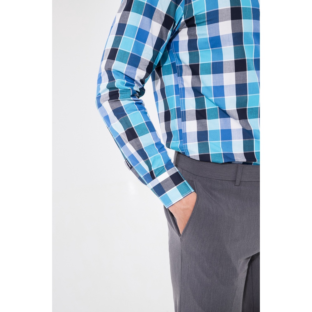 Áo sơ mi caro nam công sở DARNELL dài tay vải cotton cao cấp mềm mịn ít nhăn thoáng mát DN1023