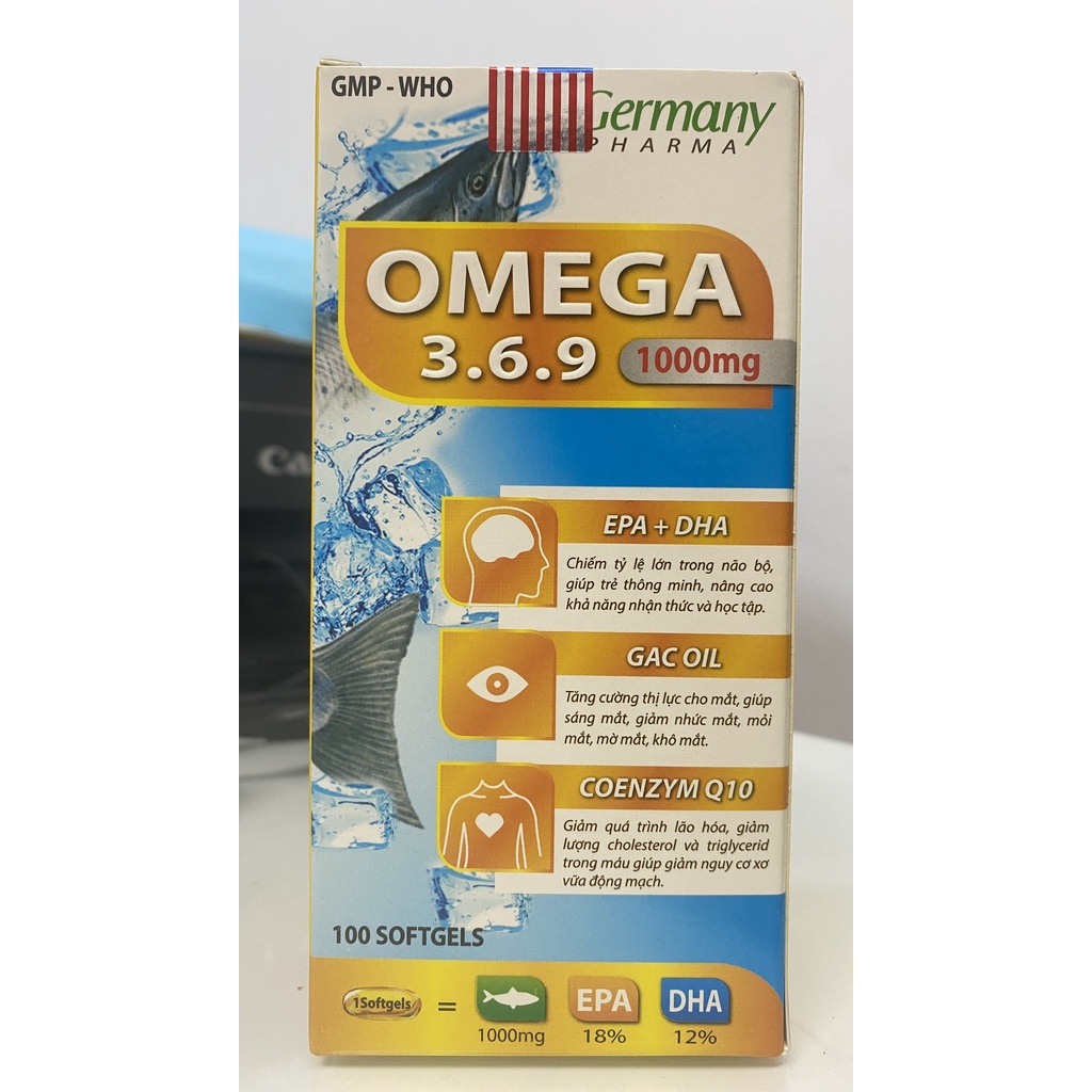 Bổ Sung Dầu cá Omega 369 Giúp Hệ Tim Mạch Khỏe Mạnh,Phát Triển Trí Não,Thị Lực