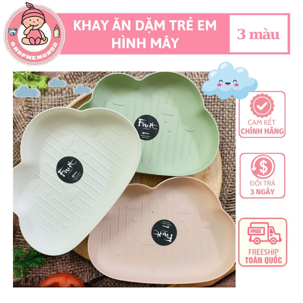 Khay Ăn Dặm Hình Đám Mây, Hoa Quả Đựng Bát Ăn Dặm Tiện Dụng Ngộ Ngĩnh Cho Bé Yêu