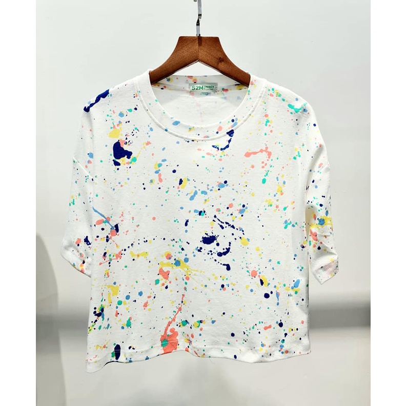 Áo Croptop Nữ Hoạ tiết và thêu áo croptop Form Rộng chuẩn hàn quốc cotton 100% | BigBuy360 - bigbuy360.vn