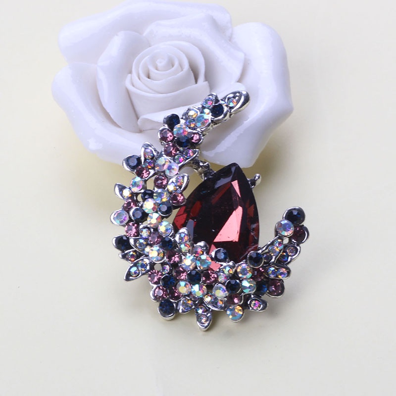 Ghim Cài Áo Bằng Thủy Tinh Cỡ Lớn Đính Đá Pha Lê Phong Cách Bohemian Cổ Điển Sang Trọng