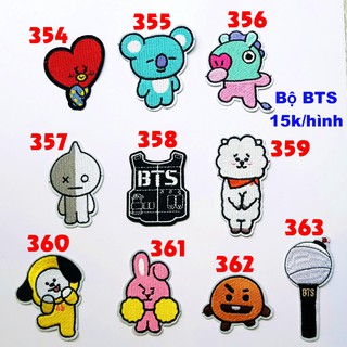 Sticker vải, patch ủi BTS idol mã 354-363