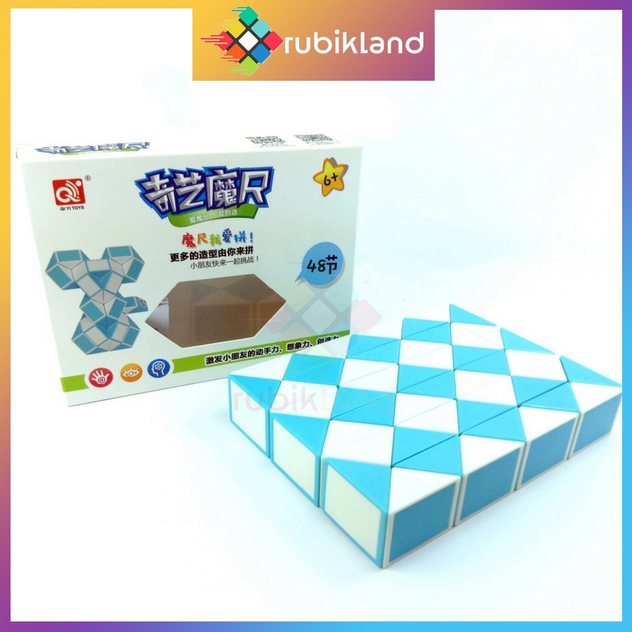 Rubik Snake QiYi Twist Puzzle Rubic Biến Thể Cao Cấp 24 Đoạn 36 48 60 72 Đồ Chơi Trí Tuệ Trẻ Em