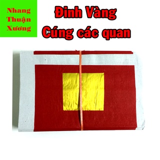 Tiền vàng mã / đinh vàng thiếc giấy đỏ cúng các quan