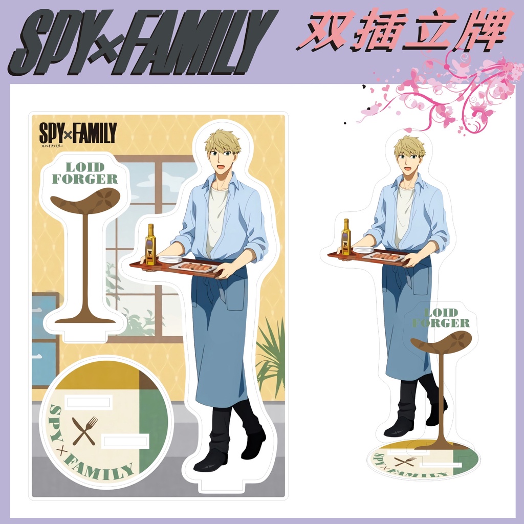 Giá Đỡ Mô Hình Búp Bê Jason SPY x FAMILY Anya Yor Loid Hai Lớp Bằng Acrylic Trang Trí Nhà Cửa
