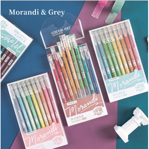 [Mã LIFEBOOK2 giảm 10% đơn 0Đ] Set 9 Bút Mực Gel Morandi Nhiều Màu Nét 0.5mm DIY - Văn phòng phẩm sáng tạo - MyNa Mart