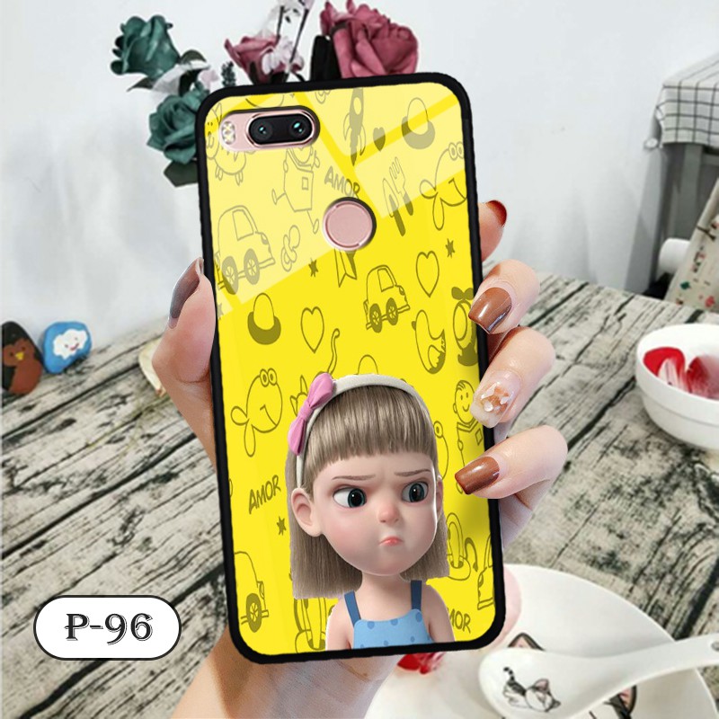 Ốp lưng kính 3D Xiaomi Mi 5x/ Mi A1- hình cute