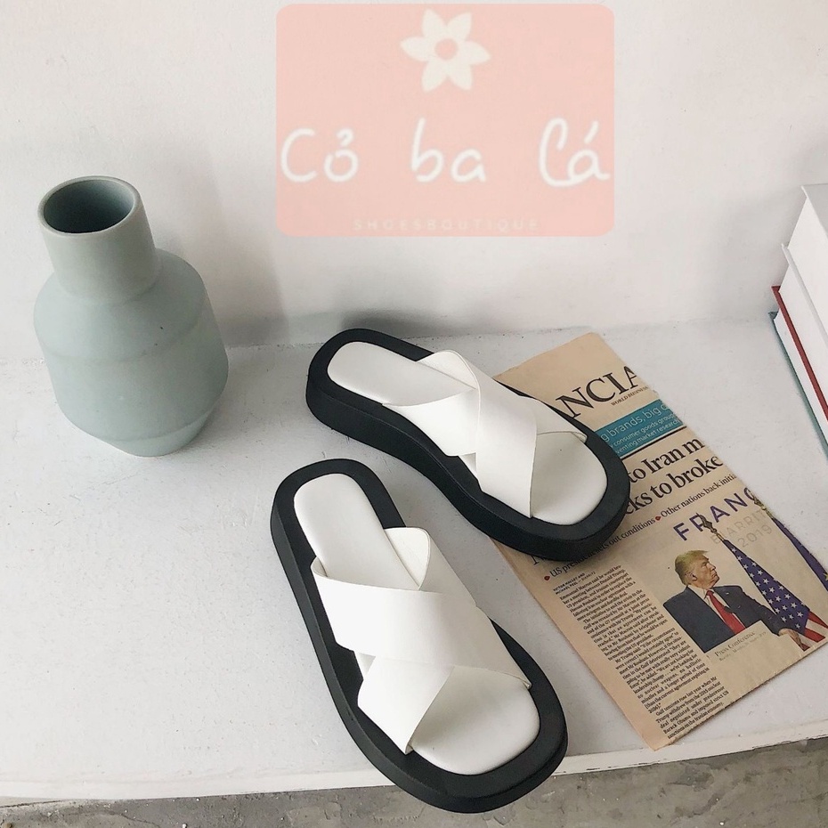 DÉP NỮ CAO CẤP COBALA SHOES - DÉP XUỒNG THỜI TRANG QUAI NGANG ĐẾ THẤP HIỆN ĐẠI - D22042800
