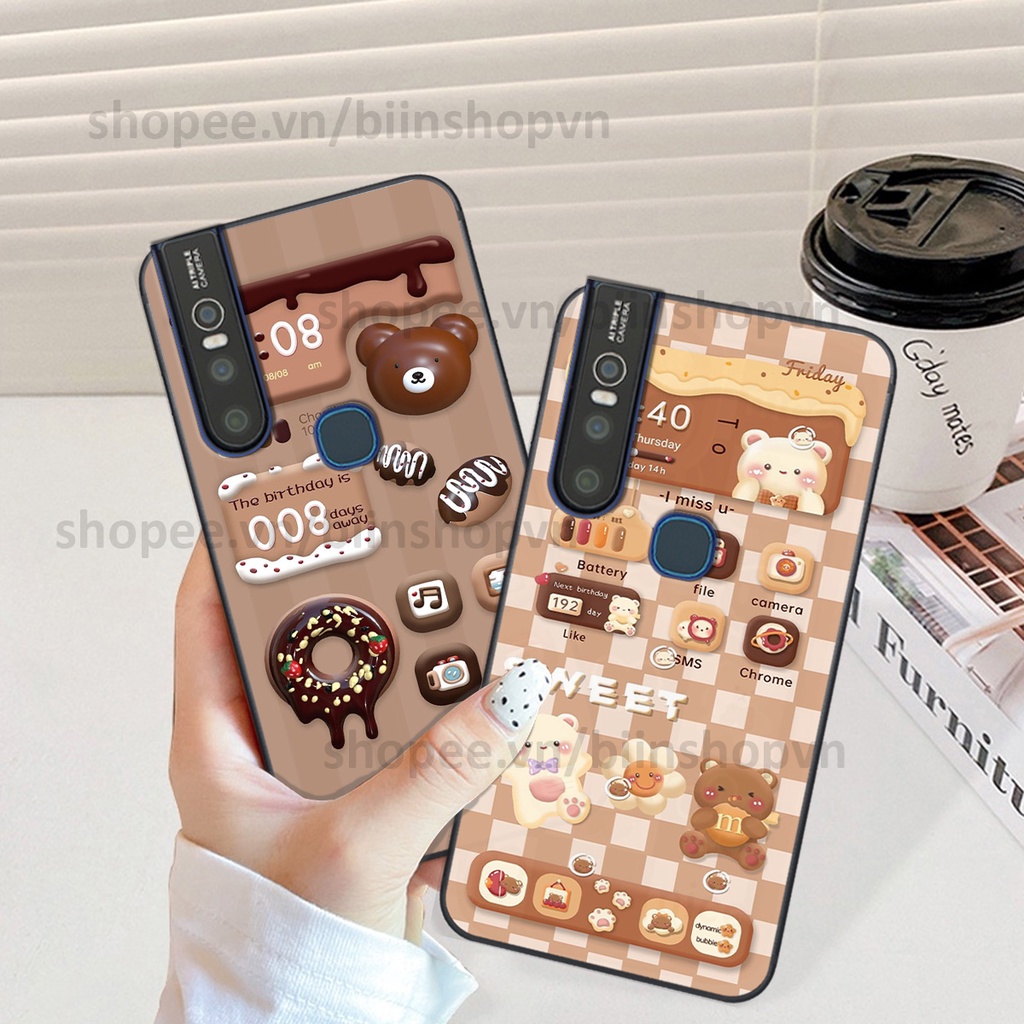 Ốp Vivo V15 / V15 Pro in hình gấu chocolate kẹo ngọt siêu đẹp siêu xinh