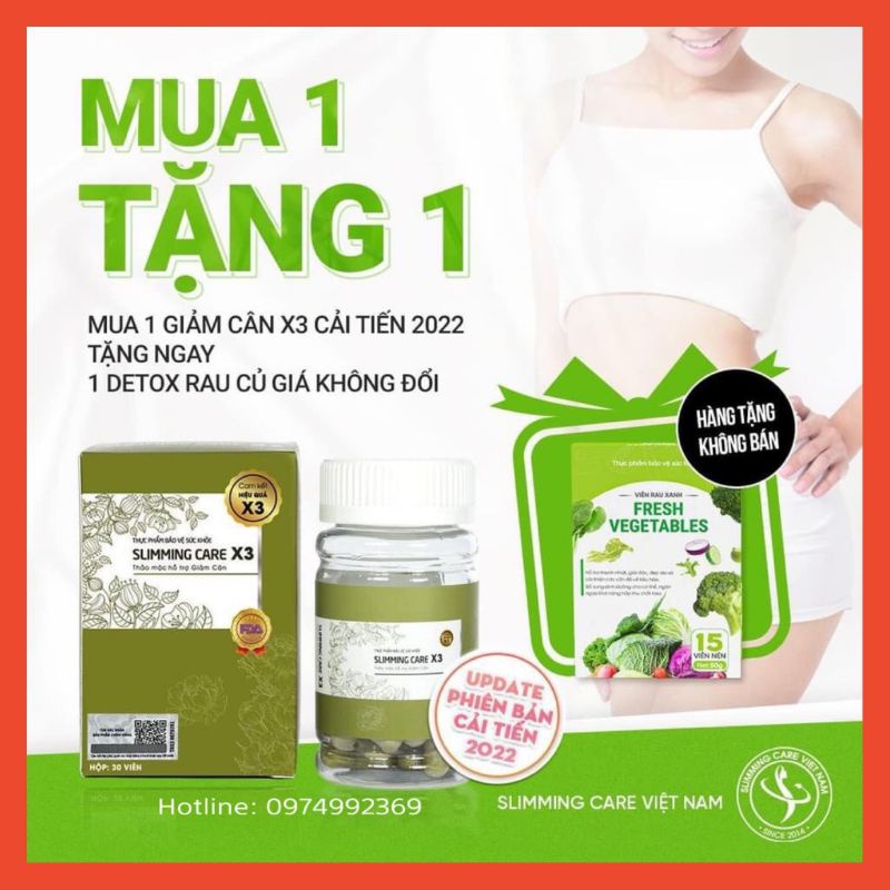 {CHÍNH HÃNG} Giảm cân Slimming Care X3 , Hiệu quả nhanh, an toàn