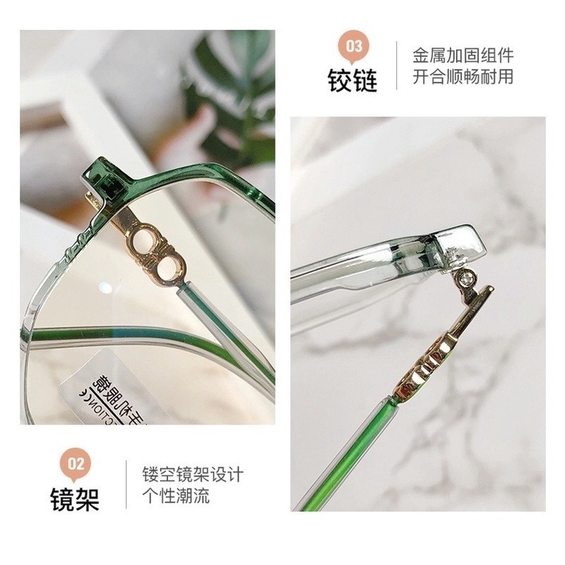 (KIQI-FASHION) COD Kính Vuông Lớn Chống Bức Xạ Thời Trang Hàn Quốc Chất Lượng Cao Cho Nam Nữ